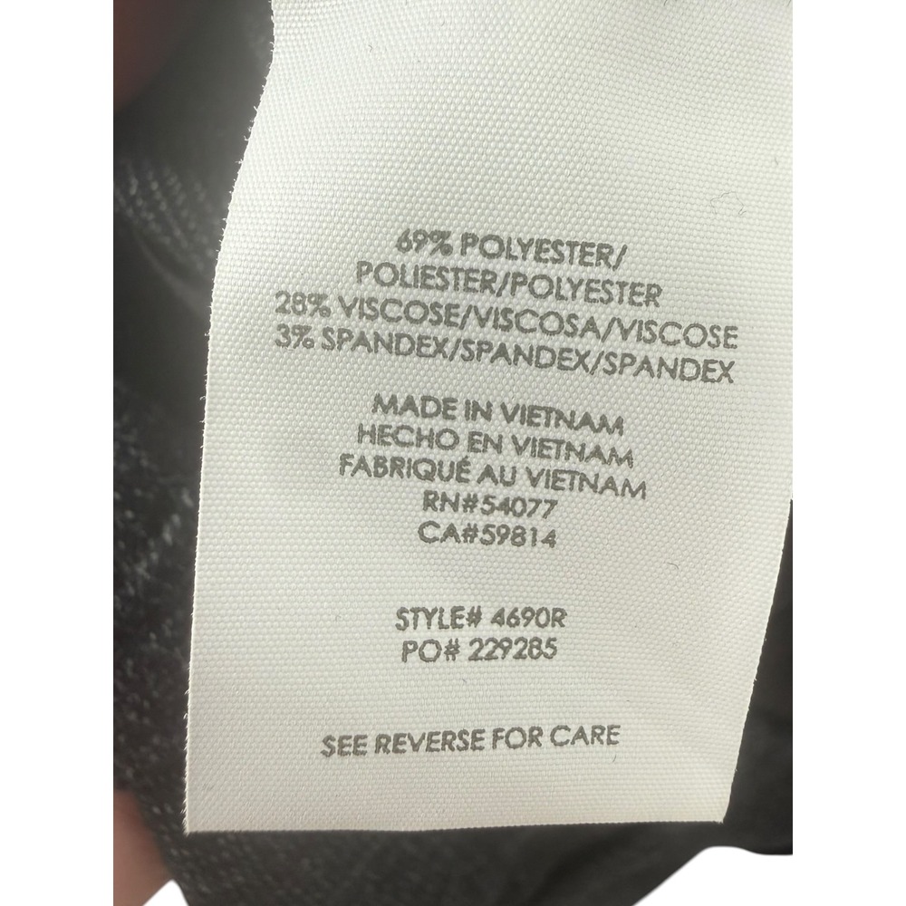 Cabi Womens Swagger Trouser Pants Charcoal Gray Plaid 4690R Size 8 Career Preppy - Picture 10 of 10
